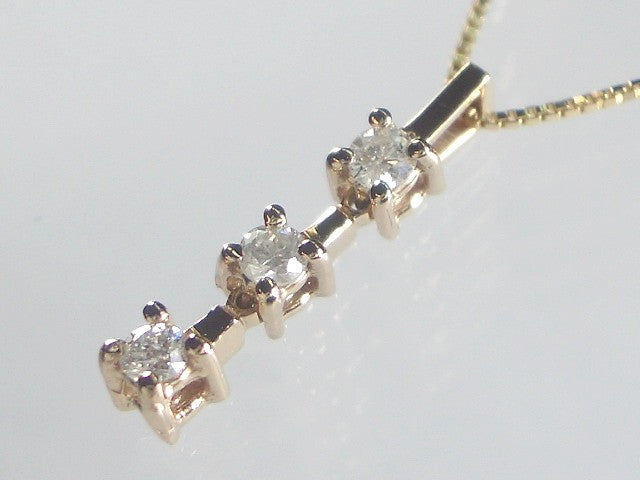 K18PGダイヤ ペンダント ネックレス