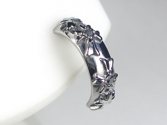 K14WGブラックダイヤメンズ ピアス