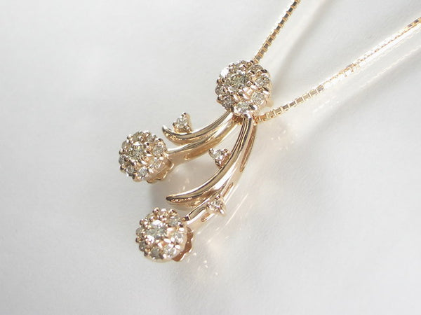 K18PGダイヤ ペンダント ネックレス 1.00ct