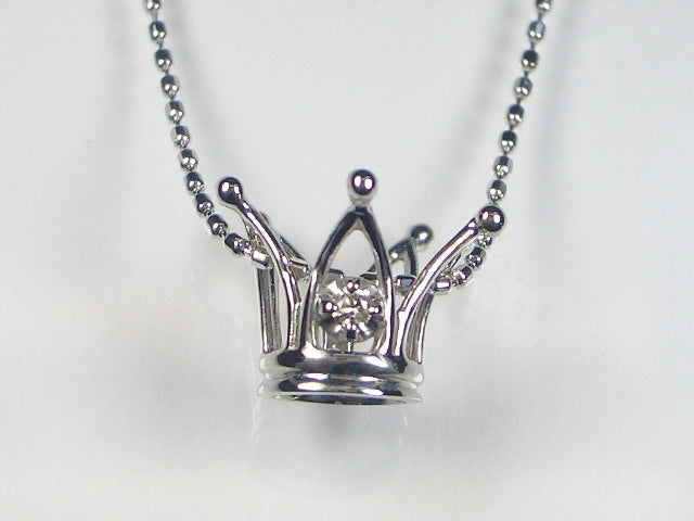K10WGダイヤ ペンダント ネックレス