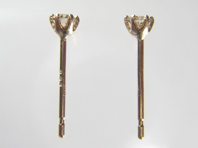 K18PGダイヤスタッド ピアス 0.1CT