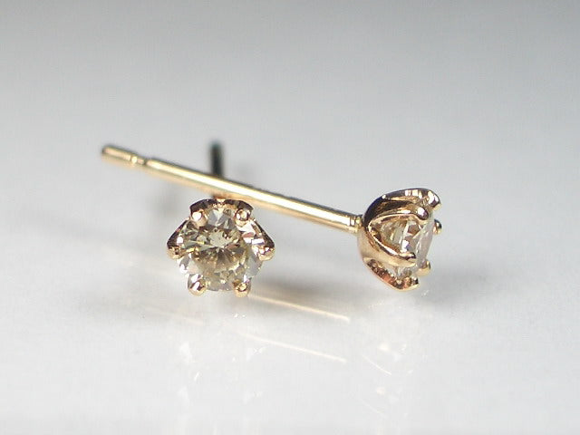 K18PGダイヤスタッド ピアス 0.2CT