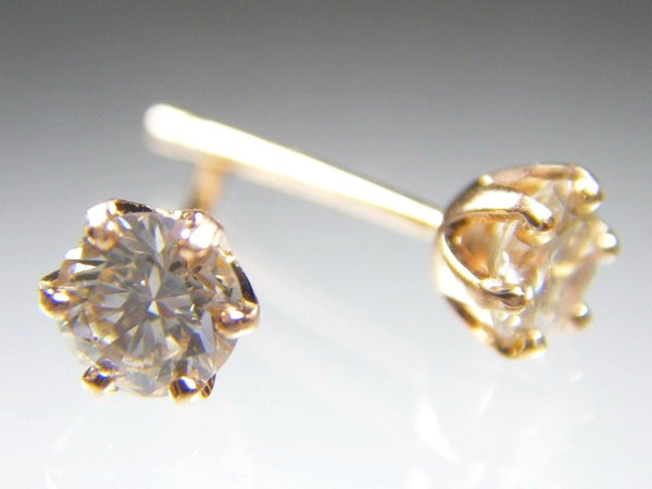 K18PGダイヤスタッド ピアス 0.3CT