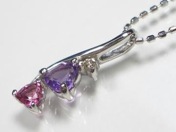 K10WG ホワイトゴールドマルチ ペンダント ネックレス