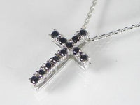 K18WG ホワイトゴールド ブラックダイヤモンド/ダイヤクロス