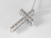 K18WG ホワイトゴールド ブラックダイヤモンド/ダイヤクロス