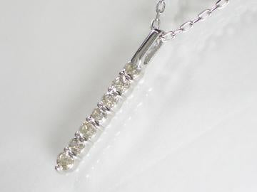 K18WG ホワイトゴールド ダイヤモンド ペンダント ネックレス