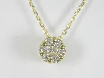 K18YG イエローゴールド ダイヤモンド ペンダント ネックレス