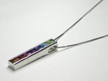 K18WG ホワイトゴールドマルチ ペンダント ネックレス