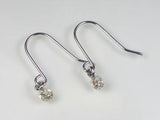 K18WG ホワイトゴールドダイヤモンドフックタイプ ピアス 0.1CT