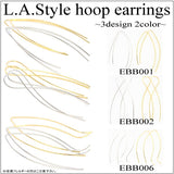 LAスタイル！ハンドメイド フープピアス　タイプ3