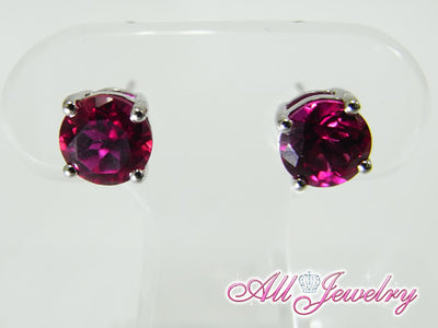 Lab ルビー・6mm一粒 ピアス （Lab Ruby Pierce)【即納】 – オール