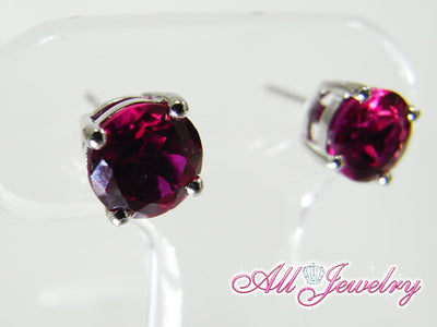 Lab ルビー・6mm一粒 ピアス （Lab Ruby Pierce)【即納】 – オール