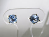 天然 スカイブルートパーズ・6mm一粒 ピアス （Sky Blue Topaz Pierce）