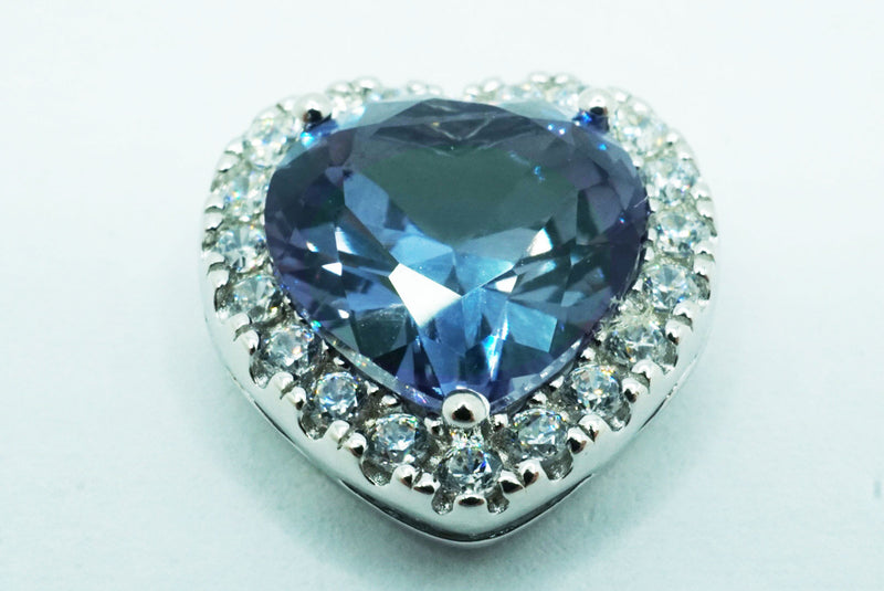 【新作】【即納】アレキサンドライト 1.5CT 9x9mm ハートモチーフ Heart Round ネックレス ペンダントトップ【誕生石6月】【バレンタインデー】【プレゼントに最適！】