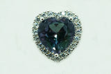 【新作】【即納】アレキサンドライト 1.5CT 9x9mm ハートモチーフ Heart Round ネックレス ペンダントトップ【誕生石6月】【バレンタインデー】【プレゼントに最適！】