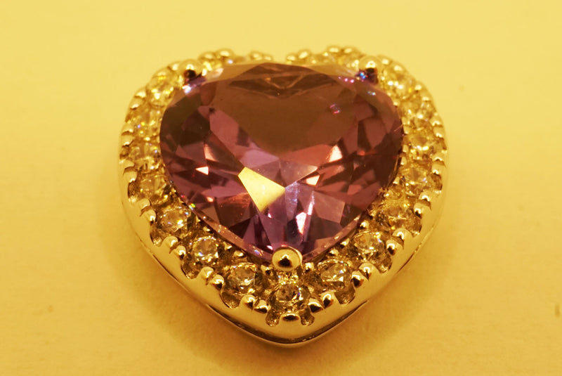 【新作】【即納】アレキサンドライト 1.5CT 9x9mm ハートモチーフ Heart Round ネックレス ペンダントトップ【誕生石6月】【バレンタインデー】【プレゼントに最適！】