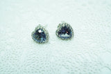 【新作】【即納】アレキサンドライト 1.1CT 7x7mm ハートモチーフ Heart Round ピアス【誕生石6月】【バレンタインデー】【プレゼントに最適！】