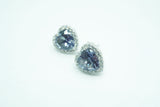 【新作】【即納】アレキサンドライト 1.1CT 7x7mm ハートモチーフ Heart Round ピアス【誕生石6月】【バレンタインデー】【プレゼントに最適！】