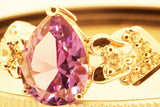 【新作】【即納】大粒 アレキサンドライト 2.4CT 9×7mm ティアドロップ リング【誕生石6月】