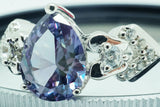 【新作】【即納】大粒 アレキサンドライト 2.4CT 9×7mm ティアドロップ リング【誕生石6月】