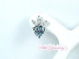 1.9CT アレキサンドライト Corundum - 6mm ハート ピアス 【誕生石6月】【即納】