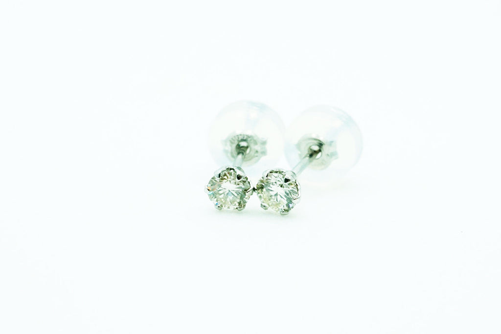 鑑別書付pt900天然ダイヤモンドピアス/0.3ct/1セット/ca-00214