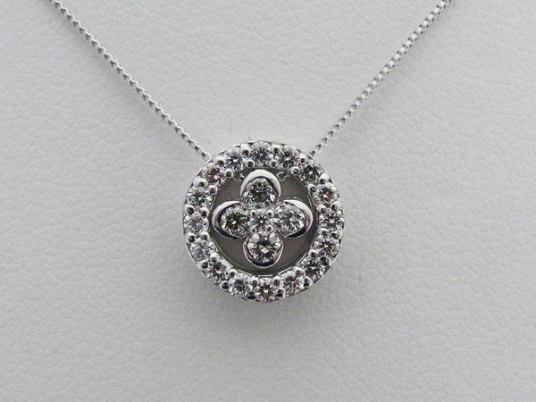K18ホワイトゴールド　いろいろ使える　0.50CT　ダイヤモンドペンダントネックレス