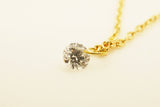 【新作】【シンプル一粒】 K18 0.07ct ダイヤモンド ダイヤ  ネックレス ペンダント【チェーン付属】