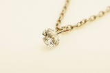 【新作】【シンプル一粒】 PT900 0.07ct ダイヤモンド ダイヤ  ネックレス ペンダント【チェーン付属】