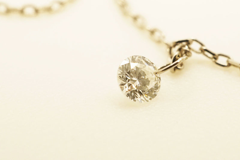 【新作】【シンプル一粒】 PT900 0.07ct ダイヤモンド ダイヤ  ネックレス ペンダント【チェーン付属】