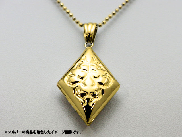 ロケットペンダント ペンダント トップ 菱型[大]１４金模様