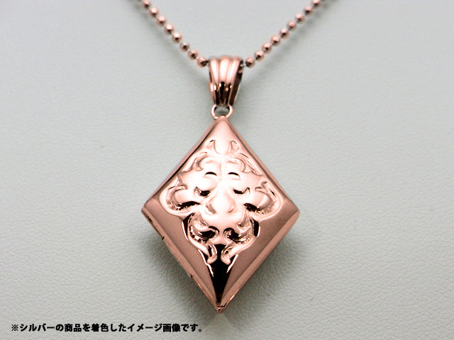ロケットペンダント ペンダント トップ 菱型[大]１４金模様