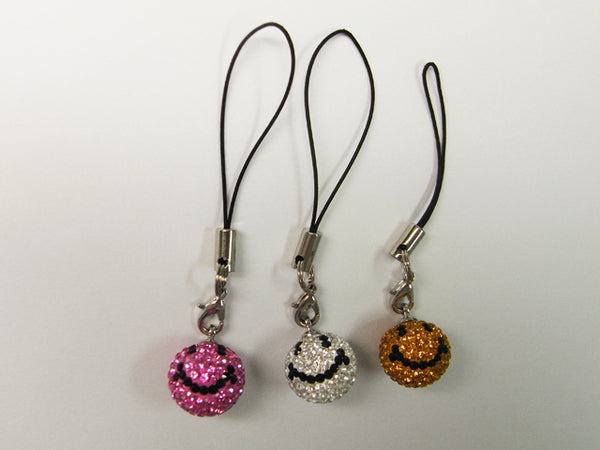 スワロフスキー☆スマイルストラップ（ピンク）【即納】 – オール