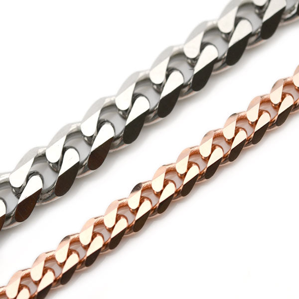 ステンレス 4mm プレート ブレスレット シルバー【即納】 – オール