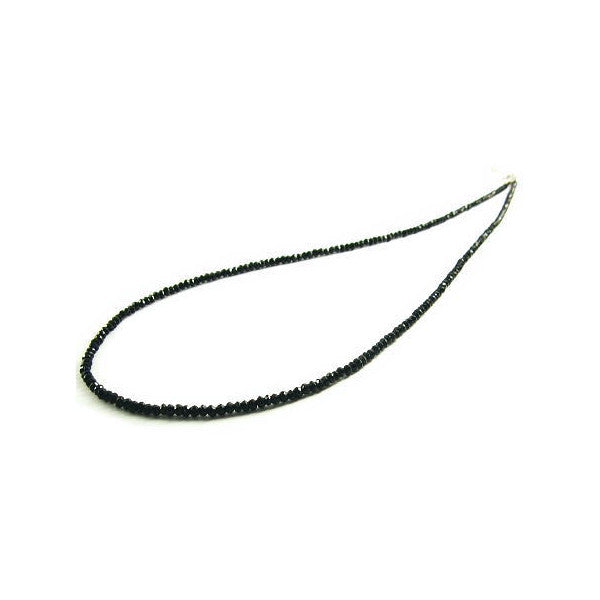 2.5mmブラックスピネル ネックレス