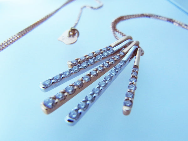 K１８ ダイヤペンダント 0.400ct イエローゴールド＆ホワイトゴールド